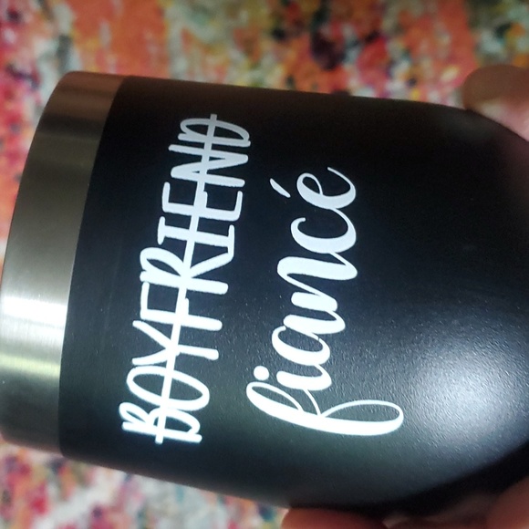 fiancé fiancée set 2 of travel wine stainless steel wine cups - Picture 13 of 13